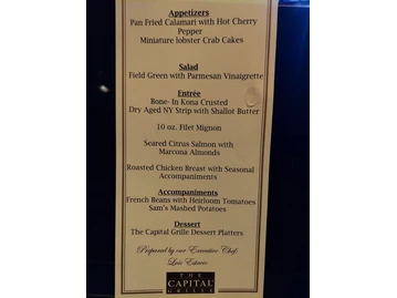 The Capital Grille menu photo