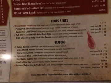 The Chop House menu photo