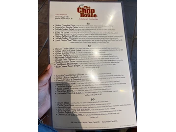 The Chop House menu photo