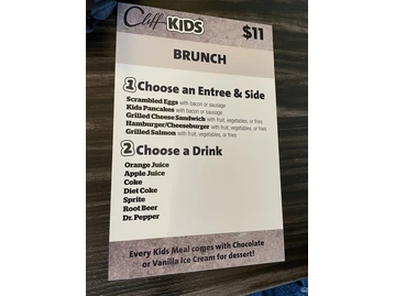 The Cliff Dining Pub menu photo