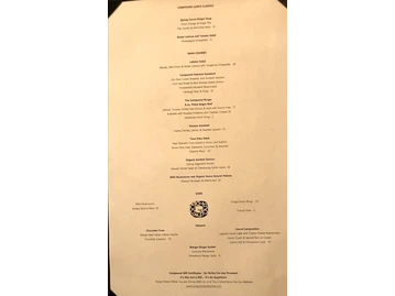 The Compound Restaurant menu photo