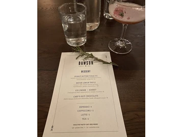 The Dawson menu photo