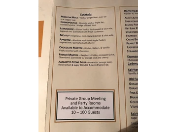 The Del-Bar menu photo