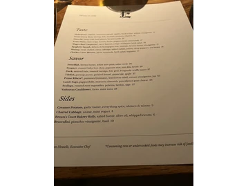 The Establishment menu photo
