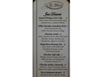 The Ghostbar at the Whitney menu photo
