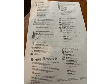 The Goat & Vine menu photo