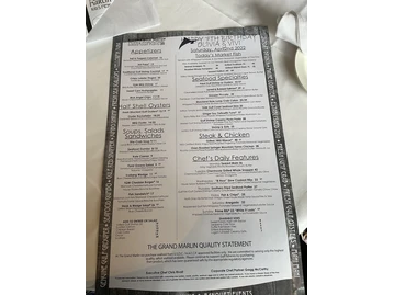The Grand Marlin menu photo