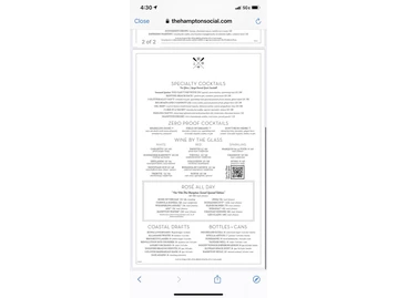 The Hampton Social menu photo