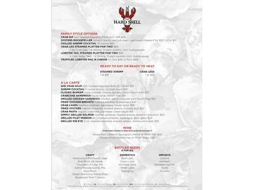 The Hard Shell Bellgrade menu photo