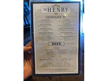 The Henry menu photo