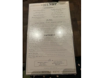 The Henry menu photo