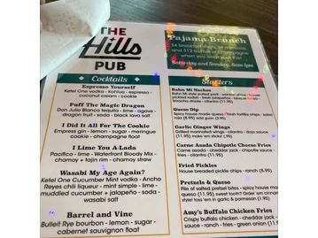 The Hills Pub menu photo
