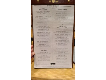 The Hunt Room menu photo
