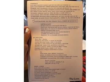 The Love. menu photo