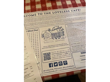 The Loveless Cafe menu photo