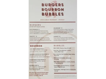 The Majestic menu photo