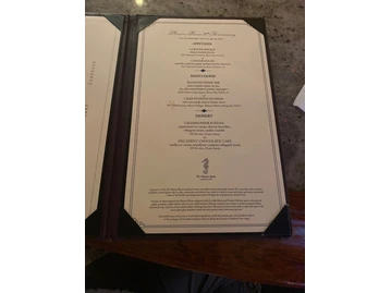 The Marine Room menu photo