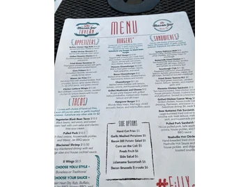 The Mason Jar Tavern menu photo