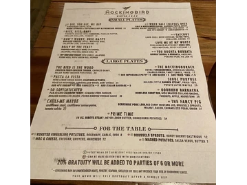 The Mockingbird menu photo