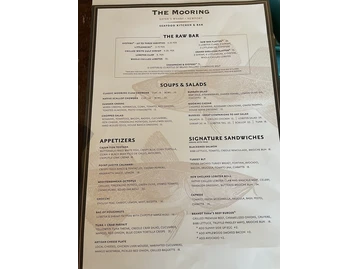 The Mooring Seafood Kitchen & Bar menu photo