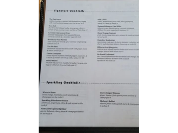 The Observatory menu photo