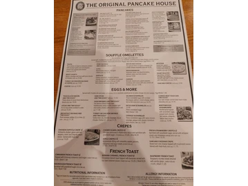 The Original Pancake House menu photo