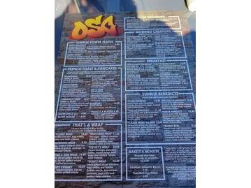 The Original Sunrise Cafe menu photo
