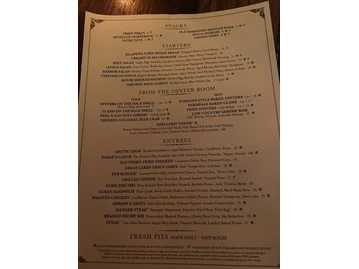 The Pearl menu photo