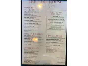 The Pump House menu photo