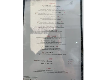 The Rabbit Hole menu photo