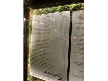 The Rabbit Hole menu photo