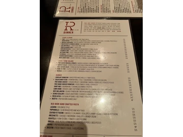 The Red Door menu photo