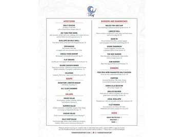 The Reef menu photo