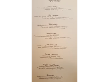 The River Café menu photo