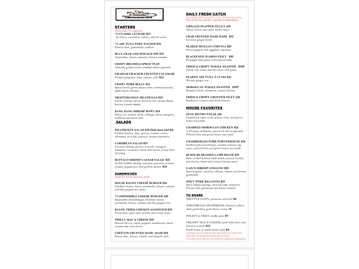 The Rusty Hook Tavern menu photo