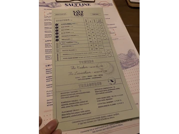 The Salt Line menu photo