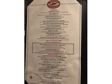 The Sardine Factory menu photo