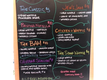 The Scoop menu photo