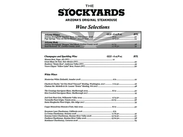 The Stockyards Steakhouse menu photo