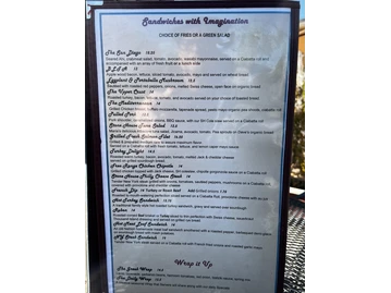 The Stone House Café menu photo