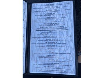 The Stone House Café menu photo