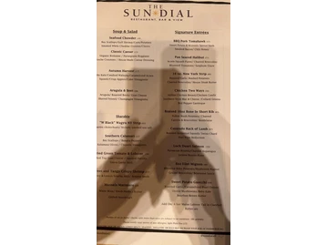 The Sun Dial Restaurant, Bar & View menu photo