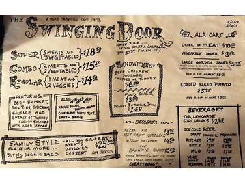 The Swinging Door menu photo