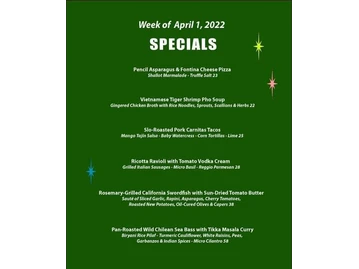 The Tropicale Palm Springs menu photo