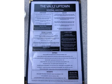 The Vault Uptown menu photo