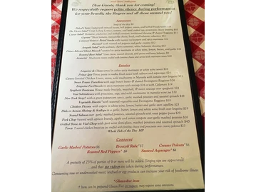 The Victor Café menu photo
