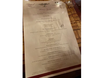 The Vineyard Rose Restaurant menu photo
