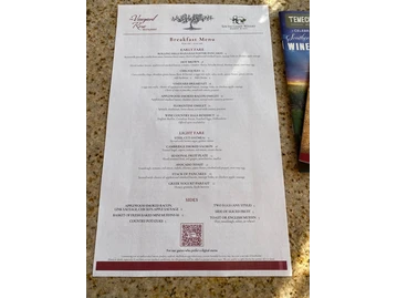 The Vineyard Rose Restaurant menu photo