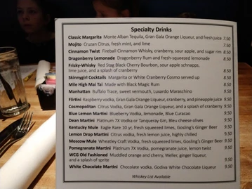 The White Chocolate Grill menu photo