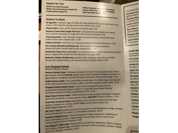 The White Chocolate Grill menu photo
